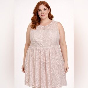 Sandra Darren Stretchy Lacy Dress